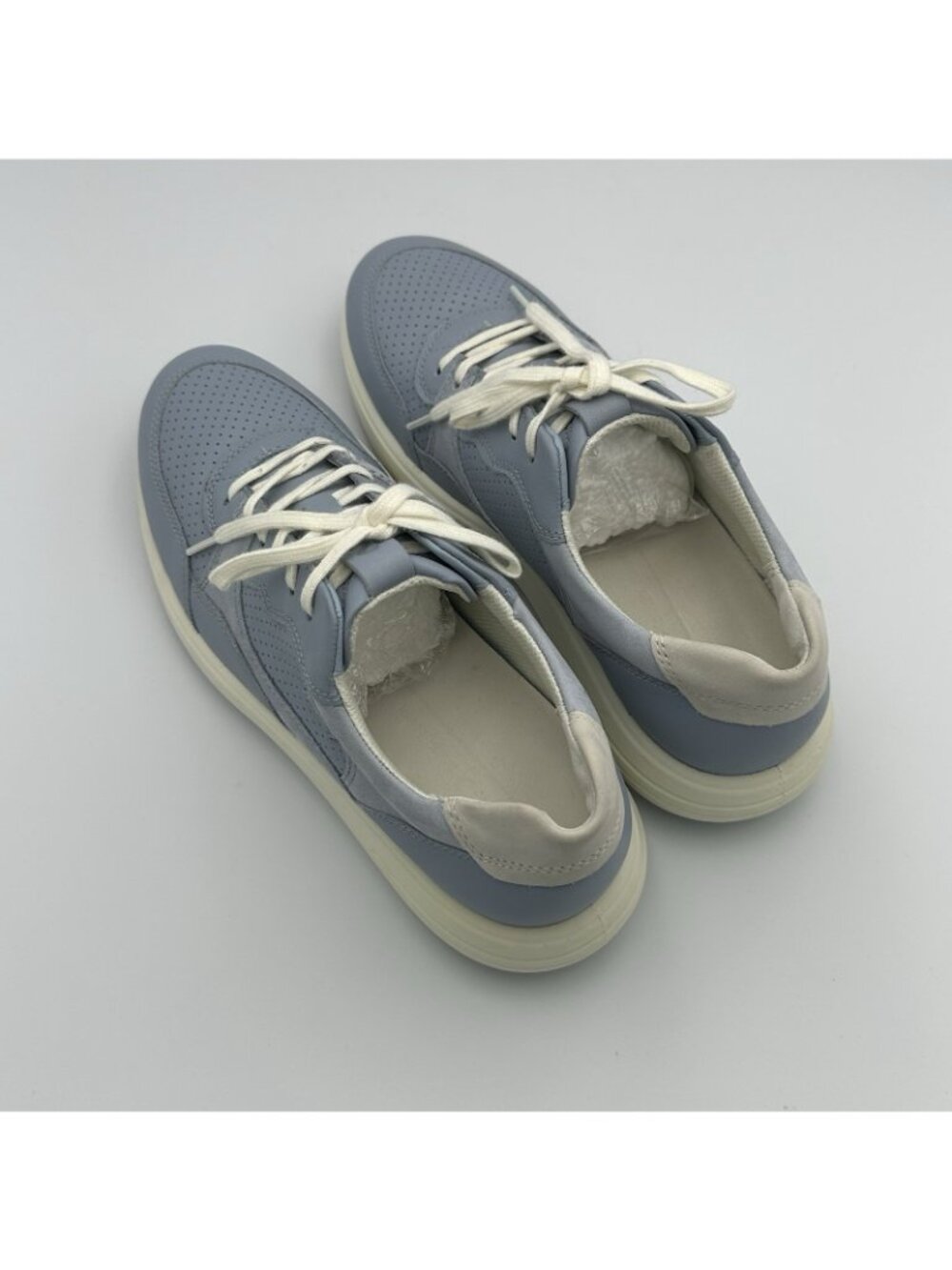 ECCO Soft 7 Runner Sneakers Women’s Size 9 US Blue Leather Lace Up Shoes - Picture 2 of 13
